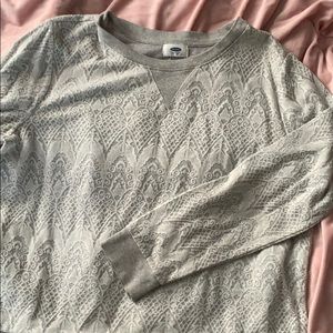 Lace detail crewneck sweatshirt